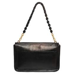 مملوكة مسبقًا Tom Ford Black Leather Carine Flap Bag