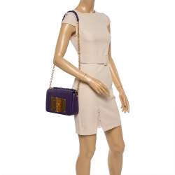 Pre Owned Tom Ford Purple Python Natalia Shoulder Bag