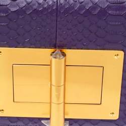Pre Owned Tom Ford Purple Python Natalia Shoulder Bag
