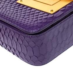 Pre Owned Tom Ford Purple Python Natalia Shoulder Bag