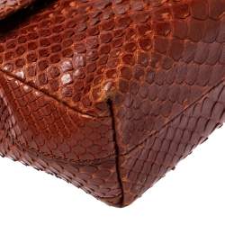 Tom Ford Brown Python Small Leonica Padlock Shoulder Bag