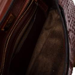 Tom Ford Brown Python Small Leonica Padlock Shoulder Bag