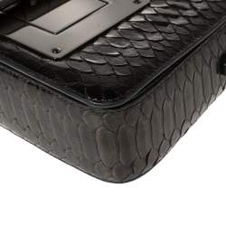 مملوكة مسبقًا Tom Ford Dark Brown Python Natalia Shoulder Bag