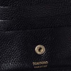 مملوكة مسبقًا محفظة توم فورد جلد أسود مضغوطة