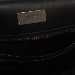 Tom Ford Metallic Silver Python Medium Natalia Chain Shoulder Bag