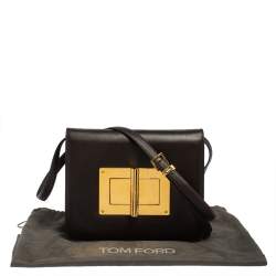 Pre Owned Tom Ford Chocolate Brown Leather Large Natalia Shoulder Bag