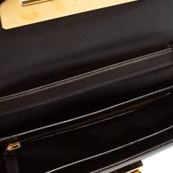 Pre Owned Tom Ford Chocolate Brown Leather Large Natalia Shoulder Bag