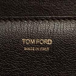 Pre Owned Tom Ford Chocolate Brown Leather Large Natalia Shoulder Bag