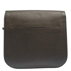 Pre Owned Tom Ford Dark Olive Green Leather Tara Crossbody Bag