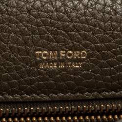 Pre Owned Tom Ford Dark Olive Green Leather Tara Crossbody Bag