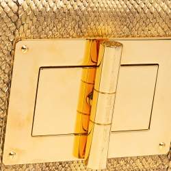 Tom Ford Metallic Gold Python Natalia Convertible Clutch