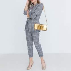 Tom Ford Metallic Gold Python Natalia Convertible Clutch