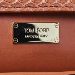 Tom Ford Orange Python Small Natalia Crossbody Bag