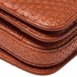 Tom Ford Orange Python Small Natalia Crossbody Bag