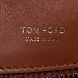 Pre Owned Tom Ford Tan Leather Mini Tara Crossbody Bag