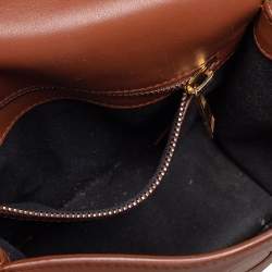 Pre Owned Tom Ford Tan Leather Mini Tara Crossbody Bag