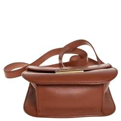 Pre Owned Tom Ford Tan Leather Mini Tara Crossbody Bag