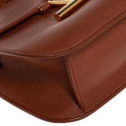 Pre Owned Tom Ford Tan Leather Mini Tara Crossbody Bag