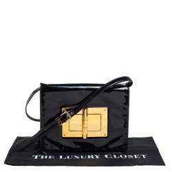Tom Ford Black Patent Leather Natalia Crossbody Bag