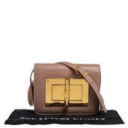Pre Owned Tom Ford Beige Leather Small Natalia Crossbody Bag