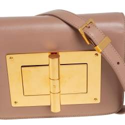Pre Owned Tom Ford Beige Leather Small Natalia Crossbody Bag