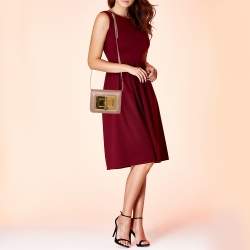 Pre Owned Tom Ford Beige Leather Small Natalia Crossbody Bag