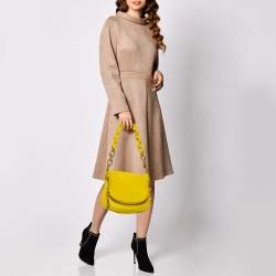 Pre Owned حقيبة كتف توم فورد جنيفر سويدي أصفر