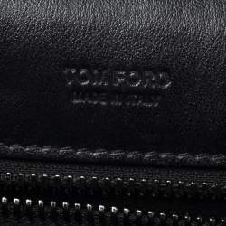 Pre Owned Tom Ford Black Pleated Leather Medium Natalia Chain Shoulder Bag