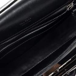 Pre Owned Tom Ford Black Pleated Leather Medium Natalia Chain Shoulder Bag