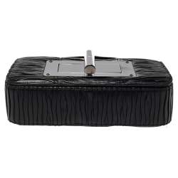 Pre Owned Tom Ford Black Pleated Leather Medium Natalia Chain Shoulder Bag