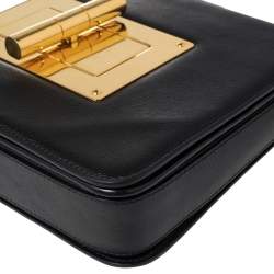 Tom Ford Black Leather Medium Natalia Shoulder Bag