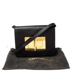 Tom Ford Black Leather Medium Natalia Shoulder Bag