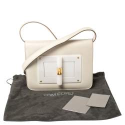 Pre Owned Tom Ford White Leather Small Natalia Crossbody Bag
