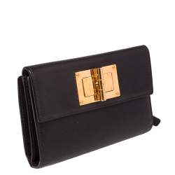 Tom Ford Dark Brown Leather Natalia French Wallet
