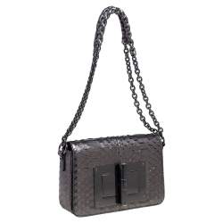 Tom Ford Metallic Python Medium Natalia Shoulder Bag