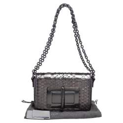 Tom Ford Metallic Python Medium Natalia Shoulder Bag