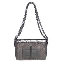 Tom Ford Metallic Python Medium Natalia Shoulder Bag