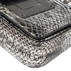 Pre Owned Tom Ford Black/Silver Python Medium Natalia Shoulder Bag
