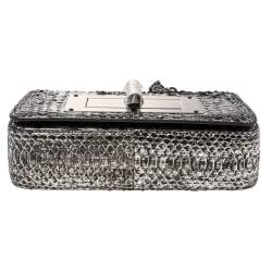 Pre Owned Tom Ford Black/Silver Python Medium Natalia Shoulder Bag