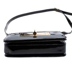 Pre Owned Tom Ford Black Patent Leather Large Natalia Shoulder Bag