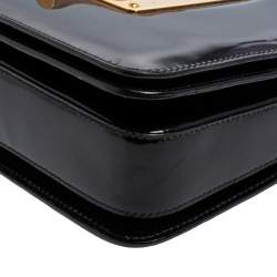 Pre Owned Tom Ford Black Patent Leather Large Natalia Shoulder Bag