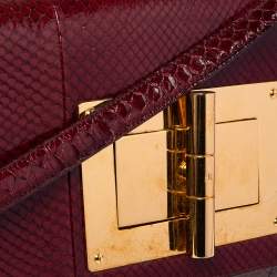 Tom Ford Dark Red Python Natalia Convertible Clutch