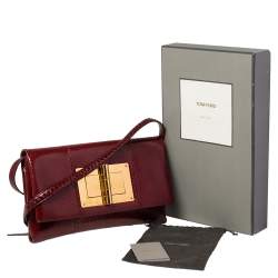 Tom Ford Dark Red Python Natalia Convertible Clutch