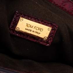 Tom Ford Dark Red Python Natalia Convertible Clutch
