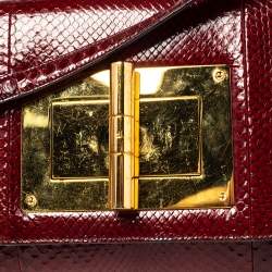 Tom Ford Dark Red Python Natalia Convertible Clutch