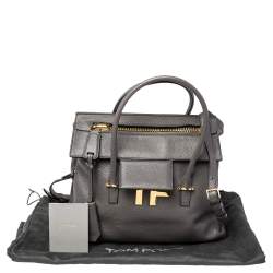 Tom Ford Grey Leather TF Icon Satchel 