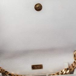 مملوكة مسبقًا حقيبة كتف توم فورد تارا جلد أبيض ذات سلسلة