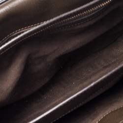 Pre Owned Tom Ford Dark Beige Leather Large Natalia Shoulder Bag