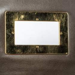 Pre Owned Tom Ford Dark Beige Leather Large Natalia Shoulder Bag