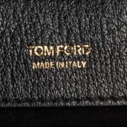 Pre Owned Tom Ford Black Leather Natalia Wristlet Clutch